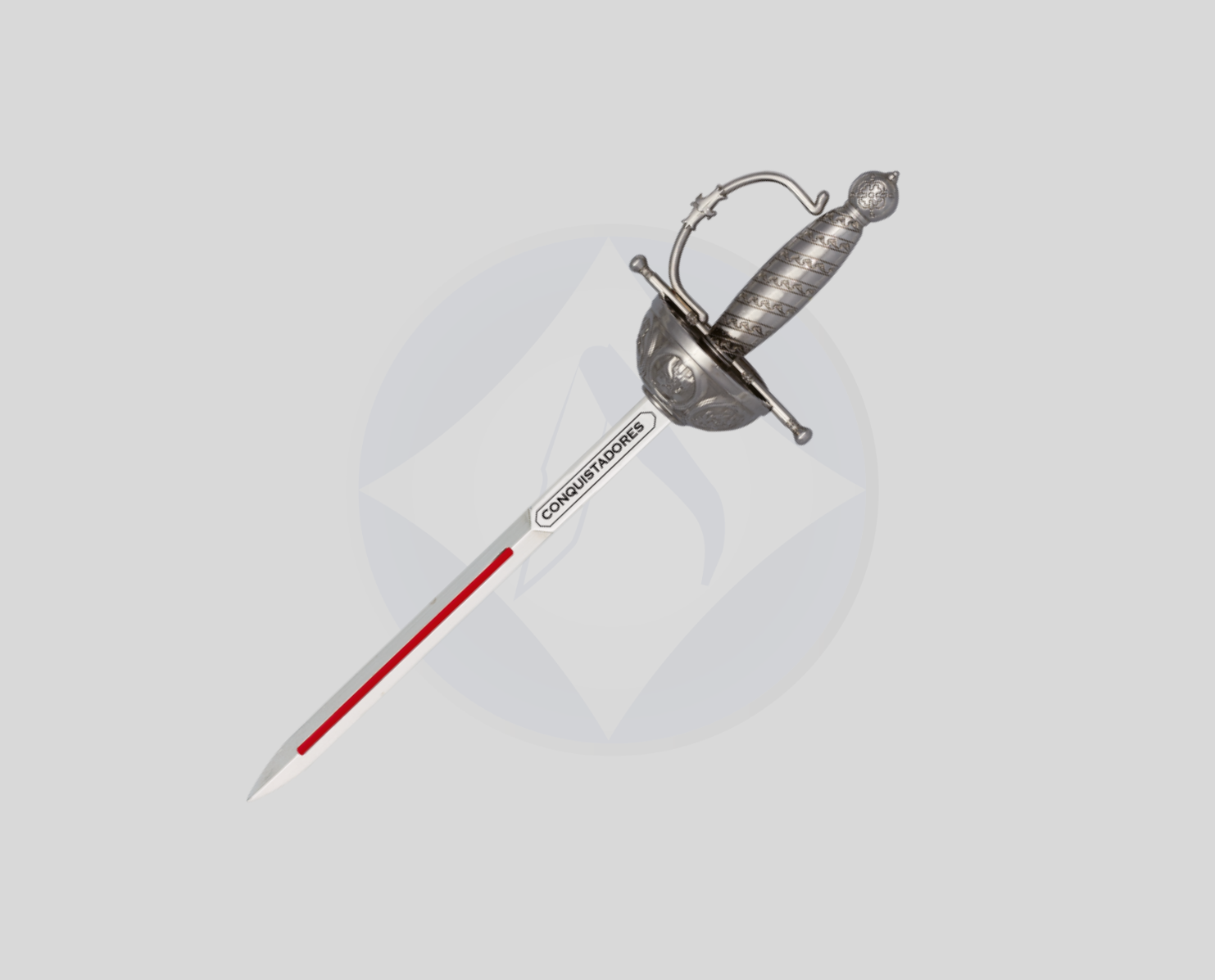 Mini espada Conquistadores Tole10 Imperial de Zamak para coleccionismo y decoración