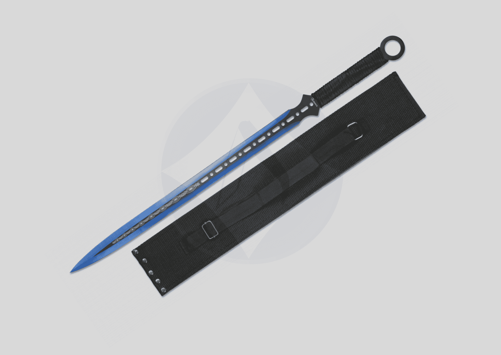 Machete cortacañas azul